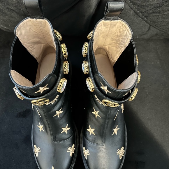 Gucci Embroidered Ankle Boots w/ rhinestones - Picture 2 of 6